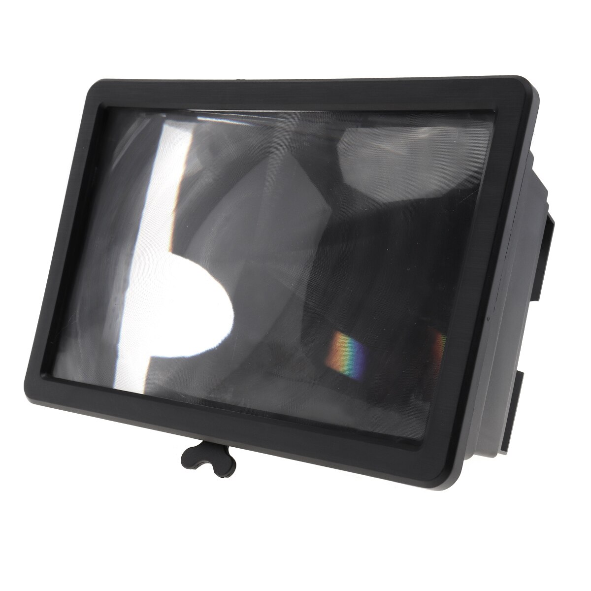 2X noir ABS Portable 3D téléphone Portable agrandir écran loupe Extension écran loupe avec support pour téléphones mobiles