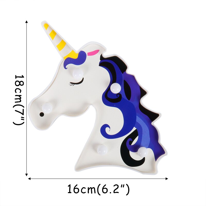 18/19/22cm led natlys flamingo alpaca enhjørning lampe led 3d malet lampe børneværelse boligindretning enhjørning bordlamper