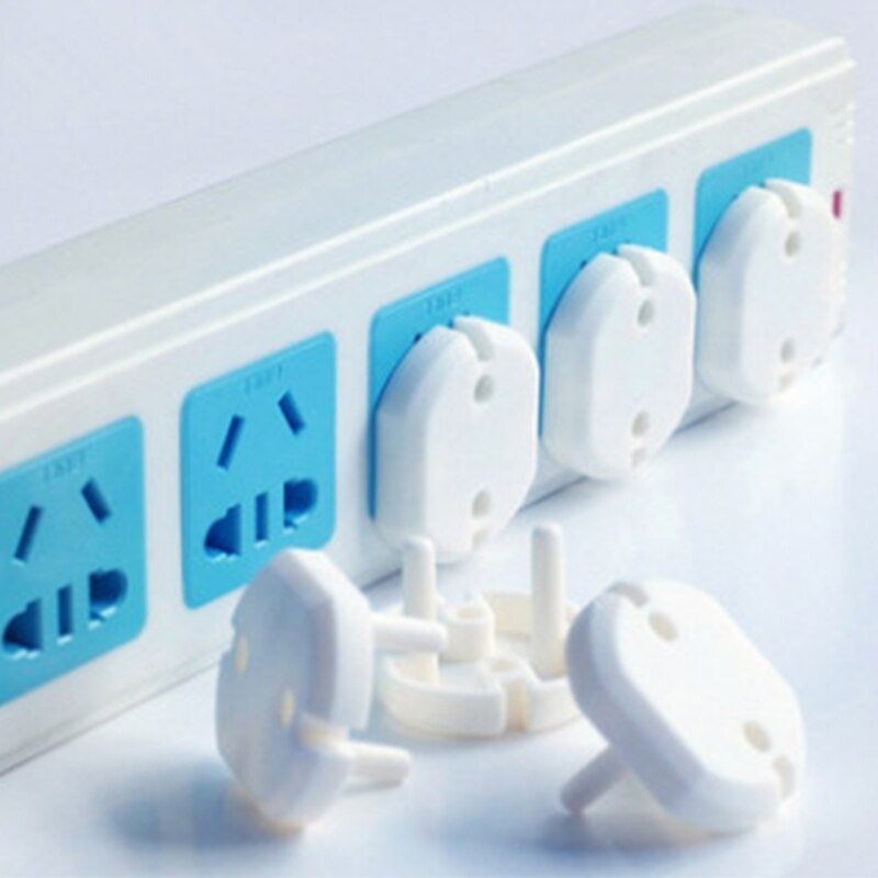 10pcs Baby Safety Rotate Cover 2 Hole Round EU Electric Protection Socket Children Against Plastic Security Locks Cover