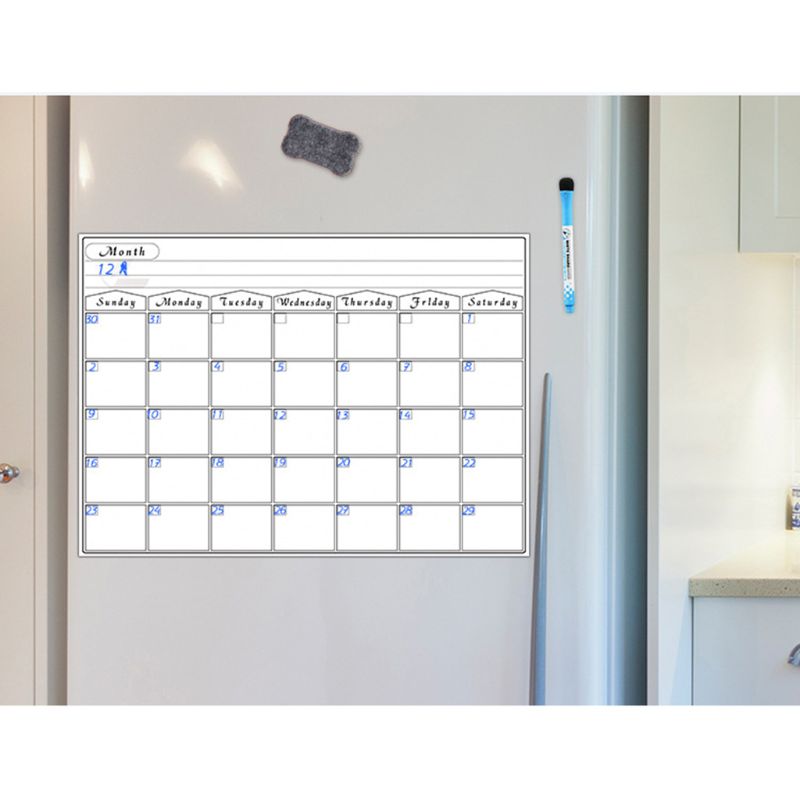 A3 magnétique mensuel planificateur tableau blanc calendrier réfrigérateur aimant effaçable Message CORA
