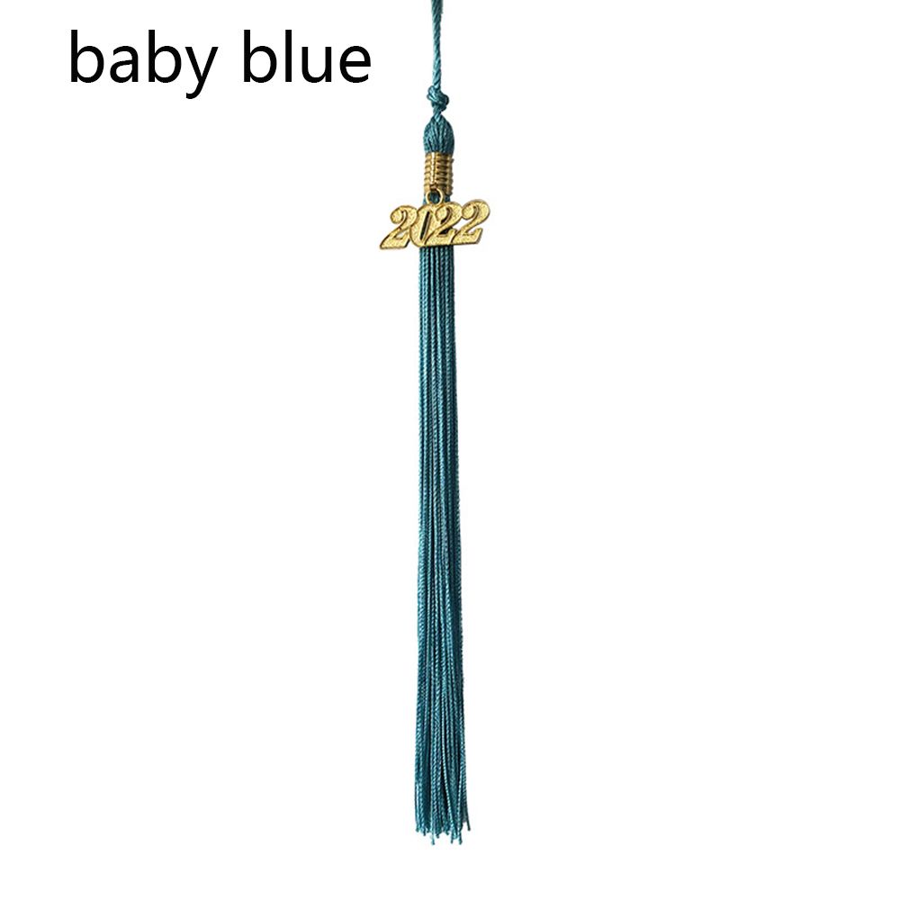 2022 nowy akademicki biret studencki z frędzlem ze złotym uroku wisiorek mieszane kolor mundury DIY rzemiosło Student prezenty pamiątkowe: baby blue