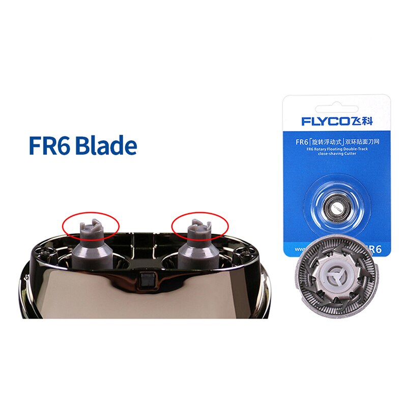 3 stuks elektrische scheermesjes ter vervanging van de flyco scheermachine voor mannenbaardtrimmer,  fr6 stuks, geschikt voor  fs870 fs871 fs862 fs328