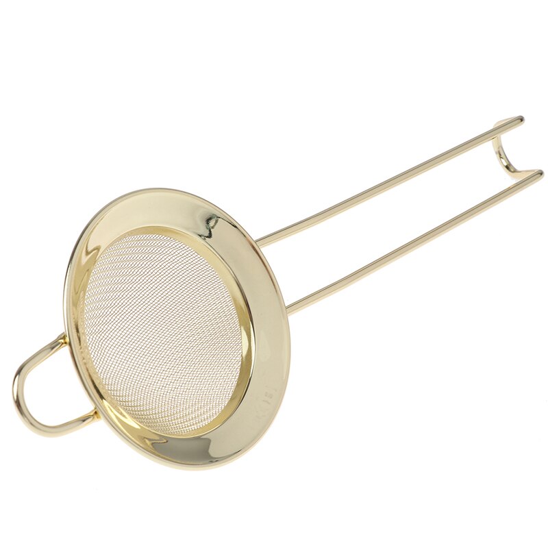 1PC Stainless Steel Fine Mesh Strainer Cocktail Strainer Great For Removing Bits From Juice Julep Strainer Bar Tool 8x21.5cm: Gold