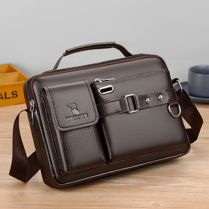 Herre enkelt skulder crossbody taske til forretningspendling, herre enkelt skuldertaske med eksklusiv følelse, herre skuldertaske