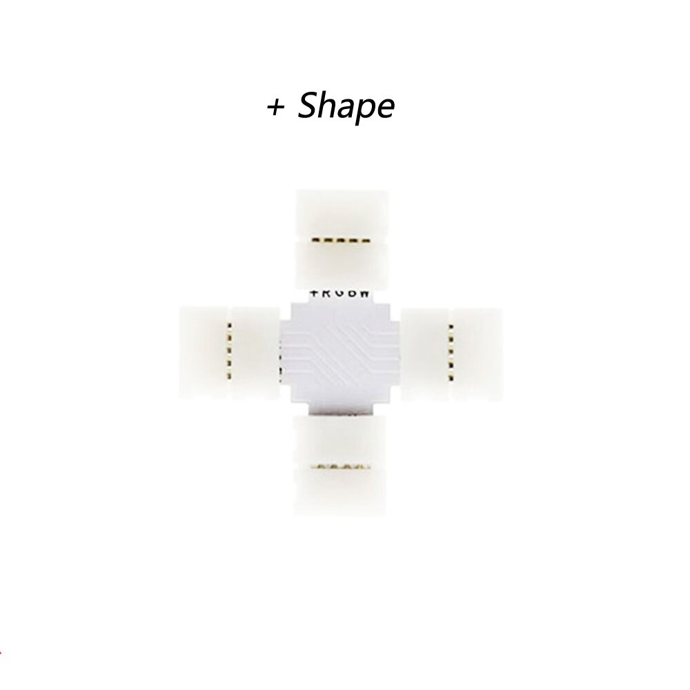 5PCS Free Soldering Led Connector 2PIN 3PIN 4PIN 5PIN L / T / X Shape Corner Connector for 10mm RGB RGBW RGBWW Led Strip Light: 5Pin / X Shape