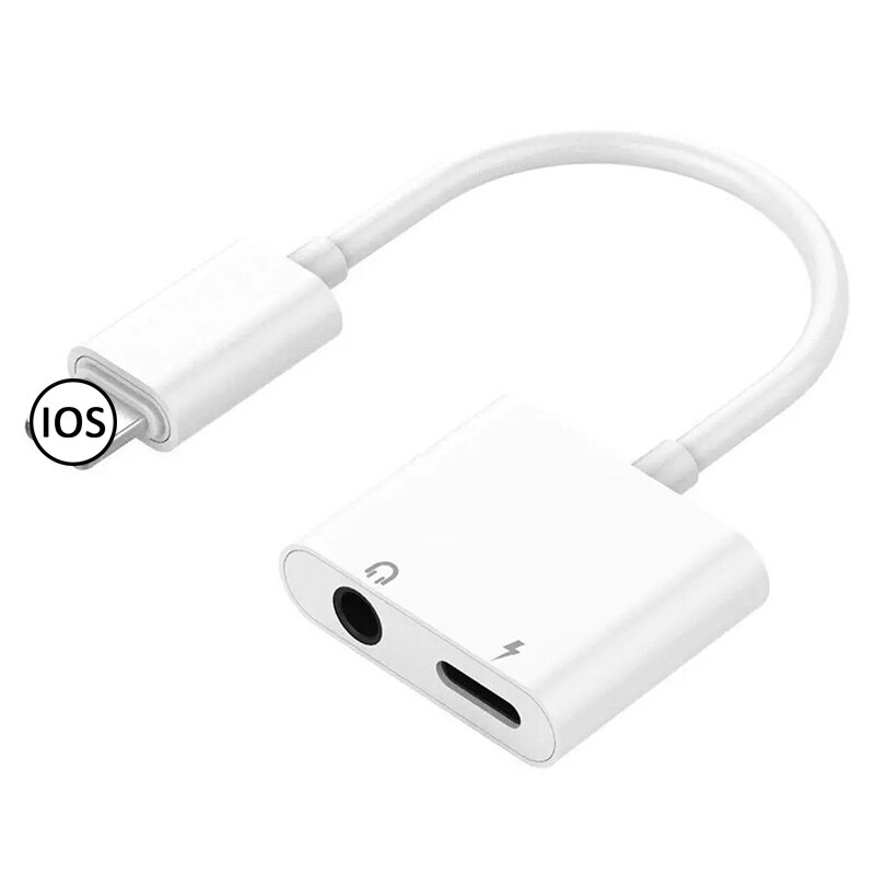 2-In-1 Splitter Adapter 3.5Mm Headphone Jack Audio Aux Adapter Kabel Converter Voor Iphone 7 Oortelefoon opladen Muziek Call