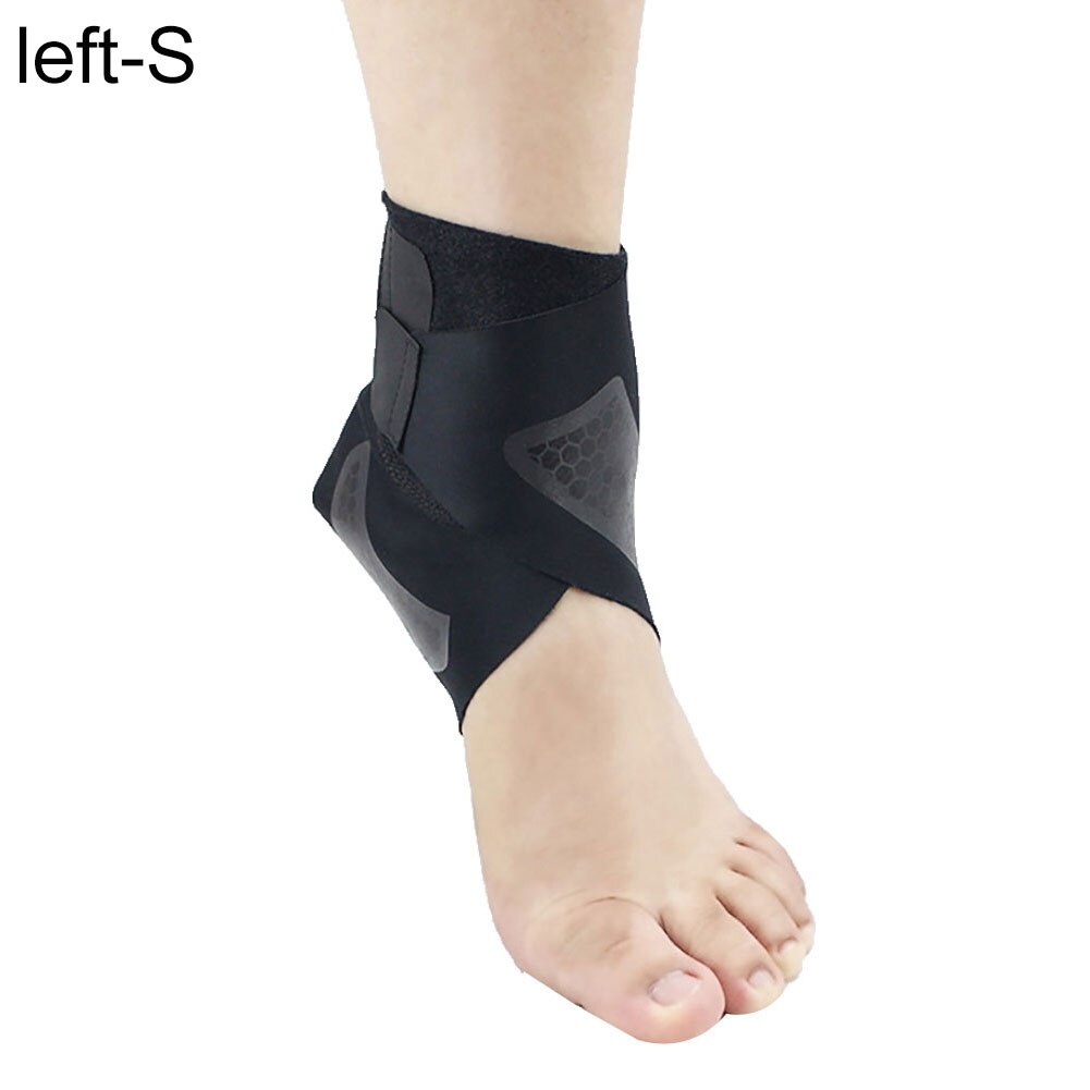 1Pc Links/Rechts Enkelblessure Brace Compressie Strap Mouwen Sport Fitness Voet Beschermende Compressie Enkelbrace Elastische Band: Black Left Foot / L