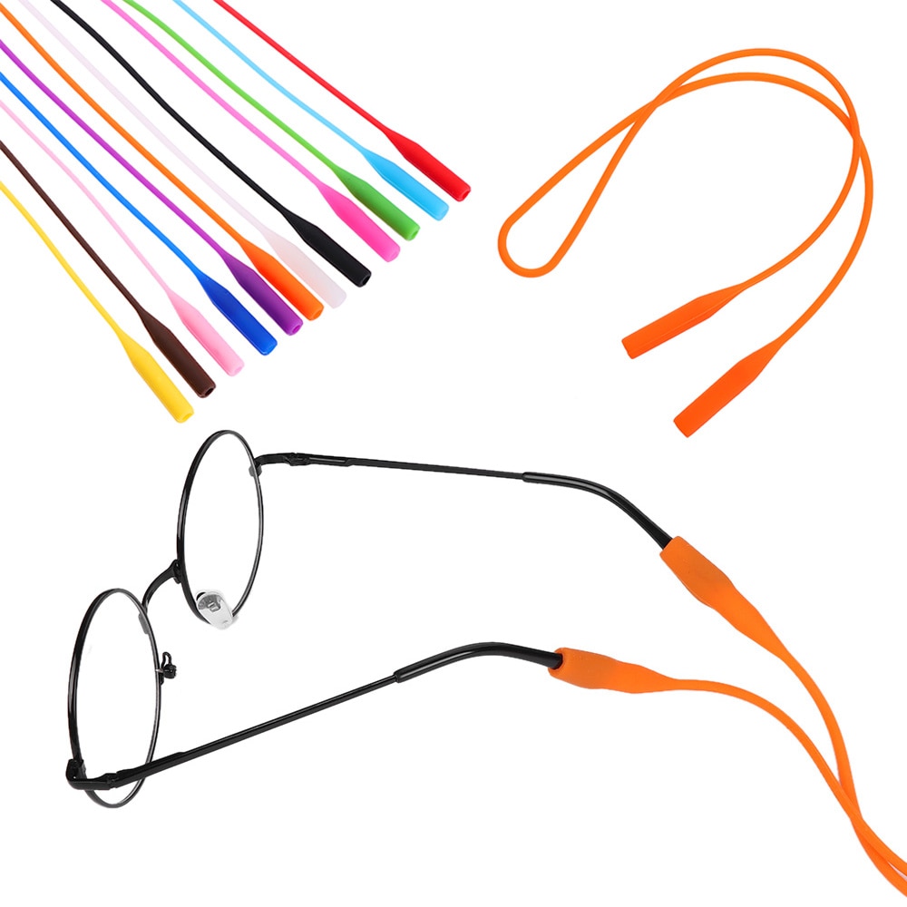 1PC Adjustable Silicone Eyeglasses Straps Sunglasses String Ropes Glasses Chain Sports Band Holder Elastic Anti Slip Cords