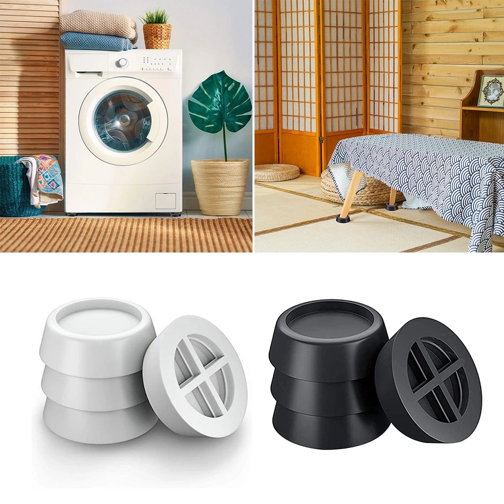 Almohadillas antivibración para lavadora, patas de goma para muebles, alfombrilla antideslizante, almohadilla Base Universal para patas reductora de ruido, 4 Uds. ﻿ Alfombrillas