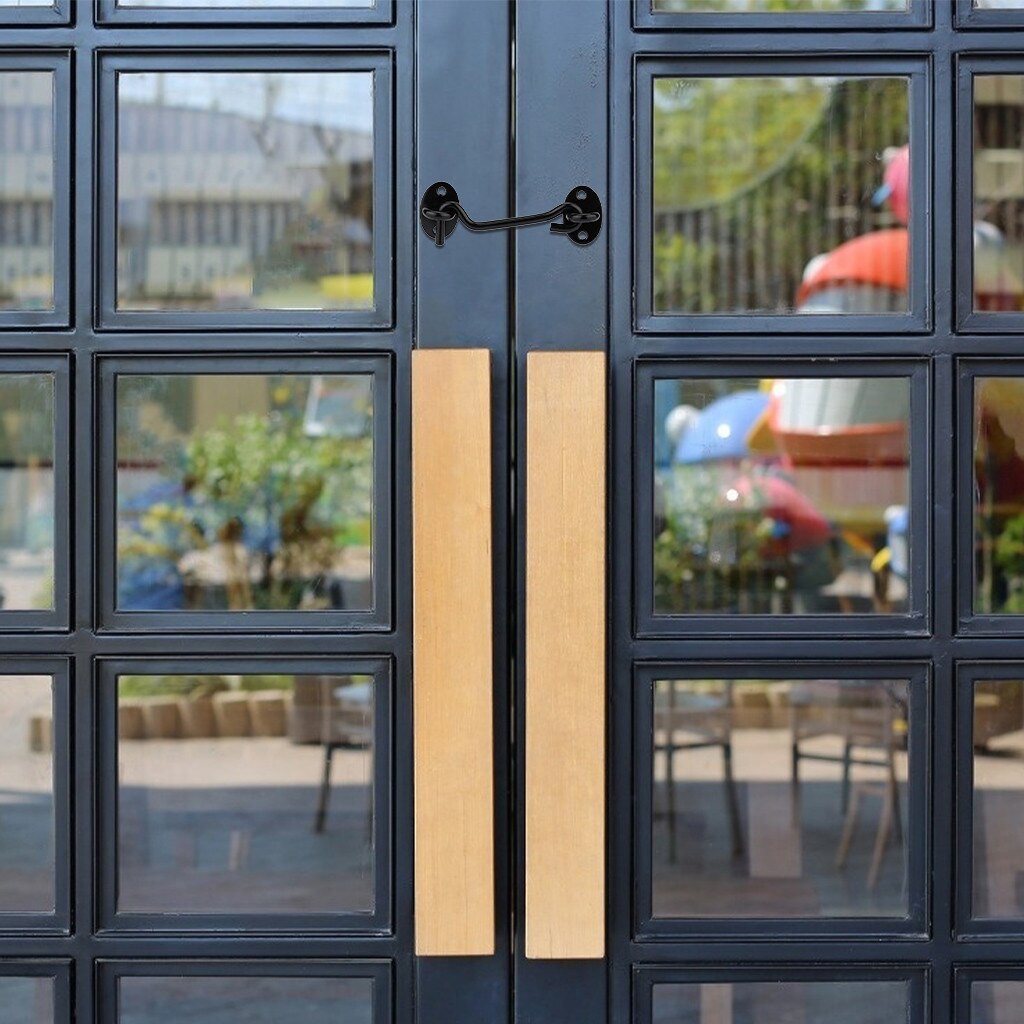 Door Security Slide Lock Refrigerator Lock Barn Door Freezer Lock Heavy Duty Solid Thicken Gate Door Sliding Lock Add Security