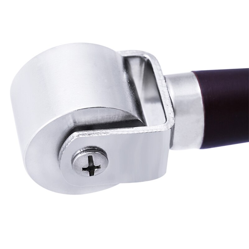 Lederbewerking gereedschapsets houten handvat leder pers rand gereedschapsrol metalen rol 16mm zilverkleurige blankhouder platengereedschap