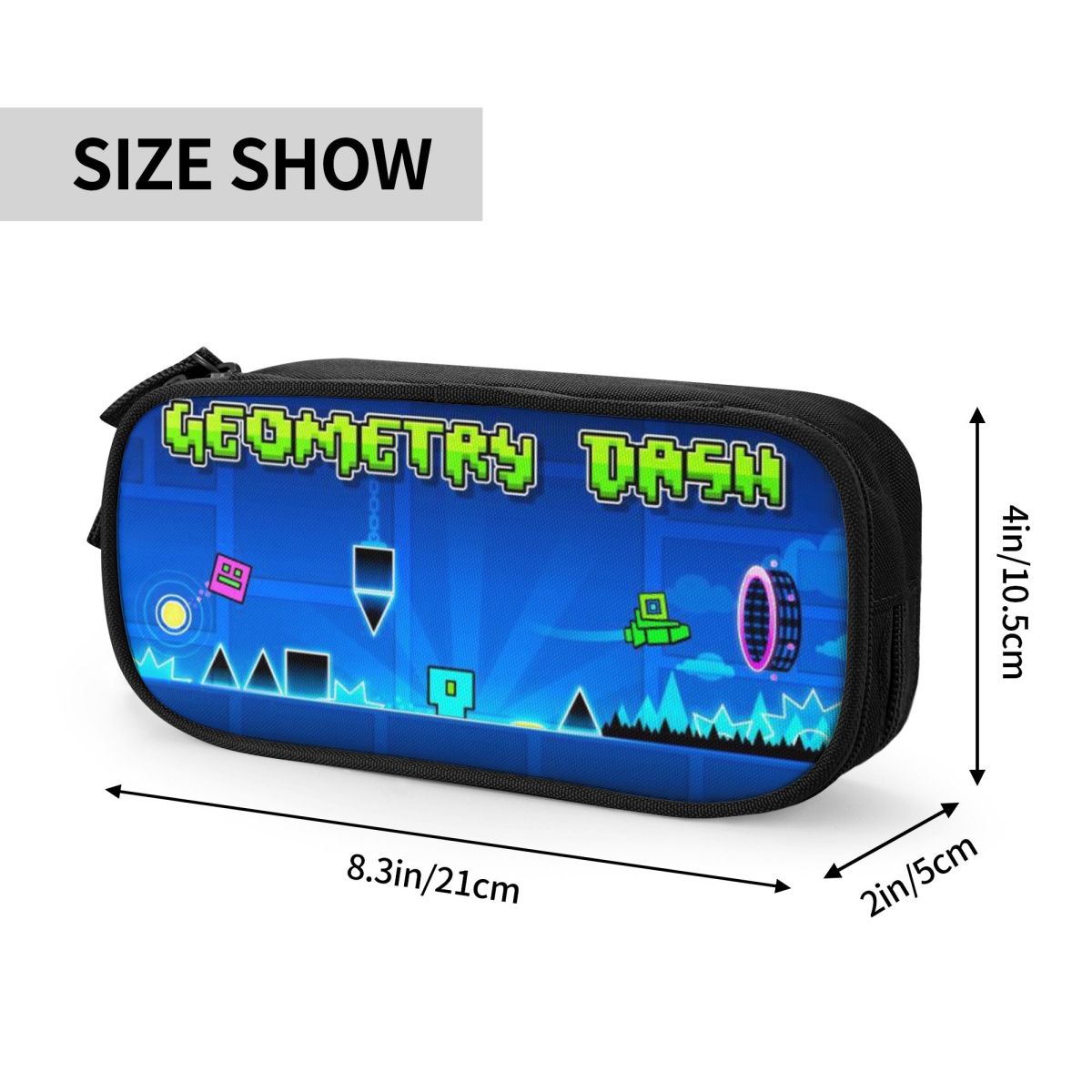 Geometry Dash etui dubbellaags grote capaciteit voor school etui perfecte