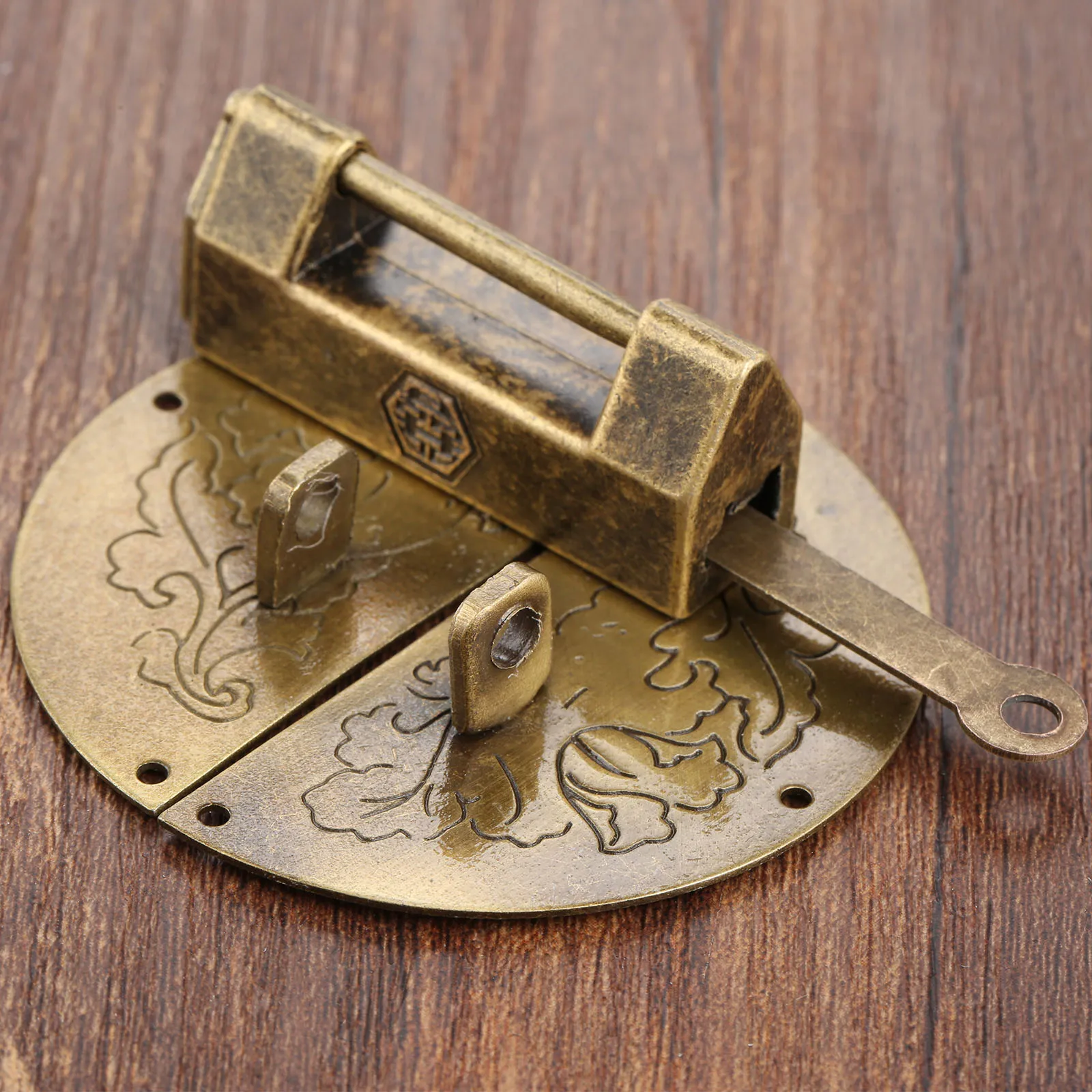 Antieke Meubels Decoratieve Hangslot Chinese Oude Lock Antieke Doos Toggle Klink Hasp Gesp Sluiting Voor Sieraden Houten Doos Hardware