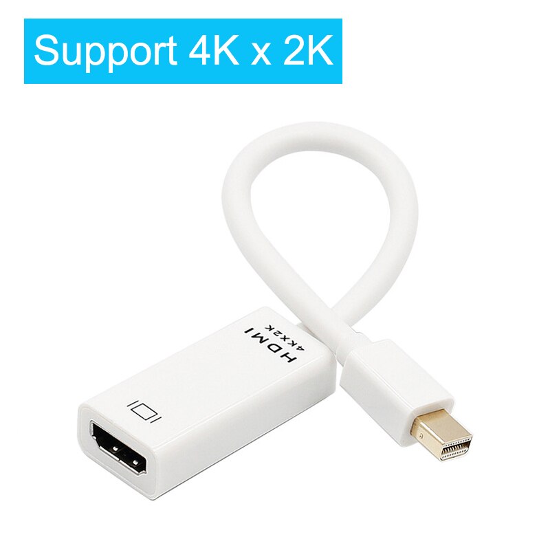 Mini displayport till hdmi-kompatibel 4k 1080p kabel projektor tv projektor dp display port 1.4 för mac mini apple macbook air pro: Vitt stöd 4k