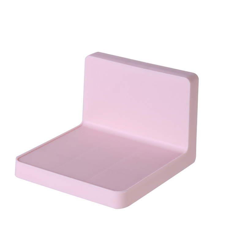 Multifunction Wall Mounted Storage Rack Organizer DIY Soap Sponge Holder Kitchen Bathroom Accessories Shelves Shelf Bathroom: Red