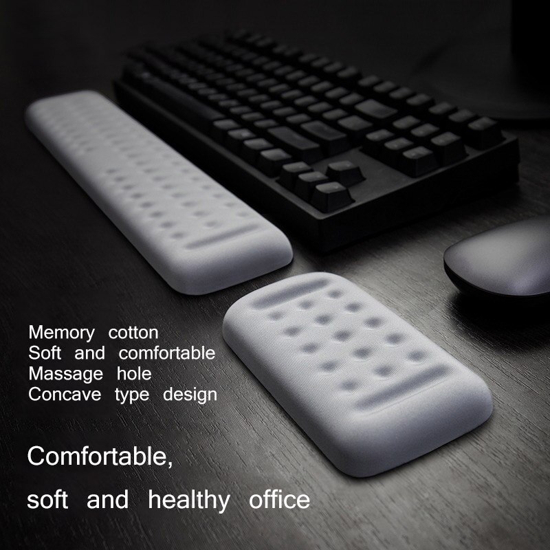 Voor Kantoor Gaming Toetsenborden Toetsenbord Polssteun Ondersteuning Kussen Comfortabele Memory Foam Gewatteerde Ergonomische Pols Kussen
