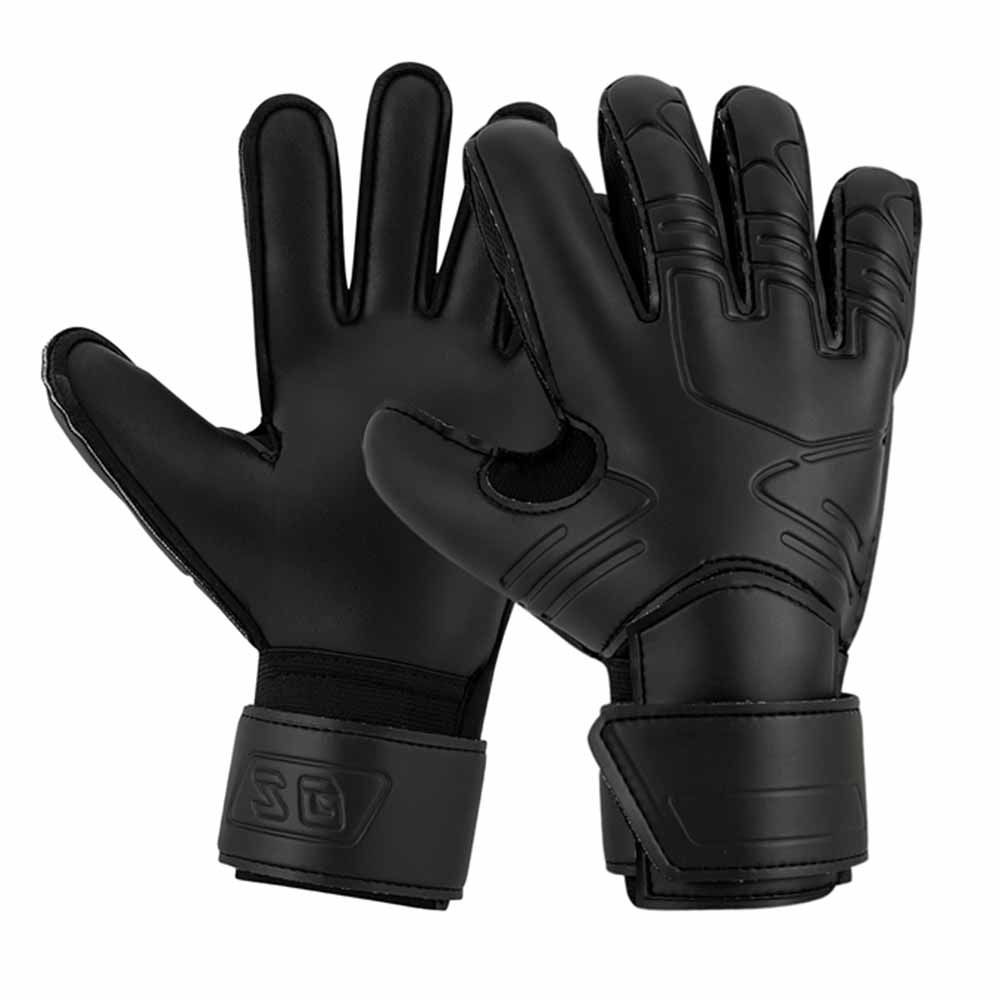 Fingerskydd målvaktshandskar slitstarka svarta latex fotbollshandskar slitstarka handskydd fotbollsmålvaktshandskar: Grå