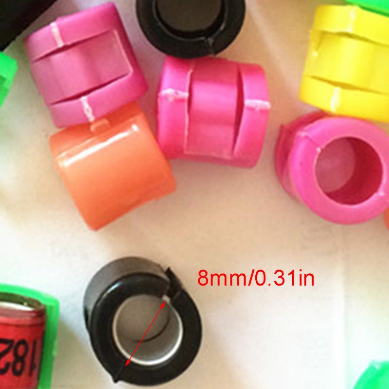 100 Stück Geflügel Fußringe - 5 Farben Mix Für Hühner, Enten & Truthähne