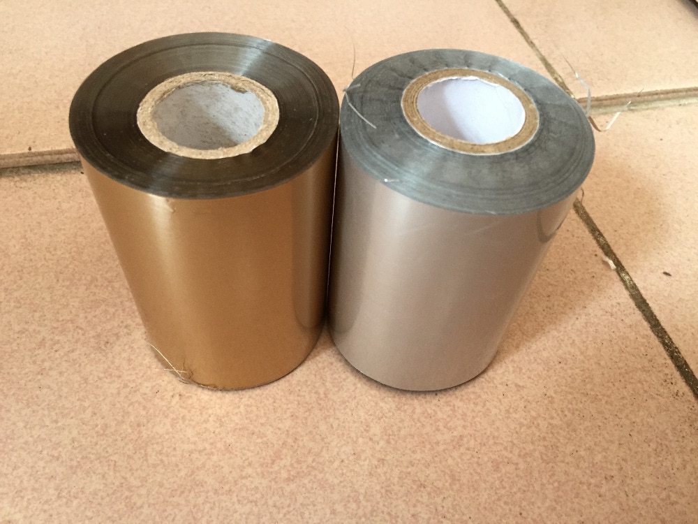 Matte Gold + Mat Zilver 2Piecesx(8Cm X 120M)/Roll Stamping Folie Papierrol Folie Of Plastic Papier