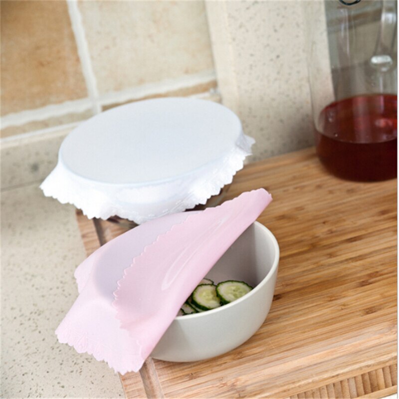 Blå vit rosa grön resuable mat färska hålla täcka microwavable silikon stretch lock spets kopp mattor köksredskap täcka