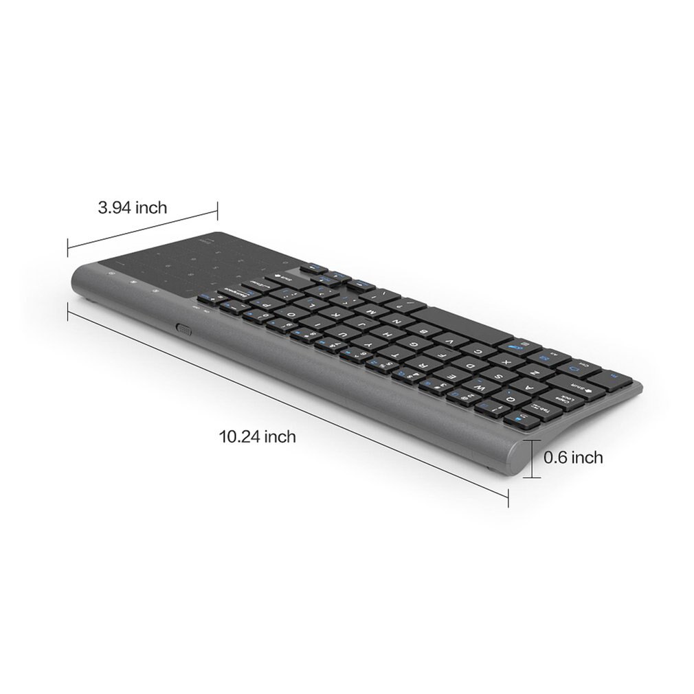 Dun 2.4 ghz draadloos usb-minitoetsenbord met numeriek toetsenblok voor tablet, desktop, laptop en pc
