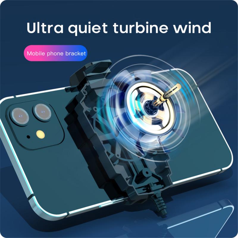 Mini Mobile Phone Cooling Fan Radiator Turbo Hurricane Game Cooler Cell Phone Cool Heat Sink For IPhone /Samsung/Xiaomi HUAWEI