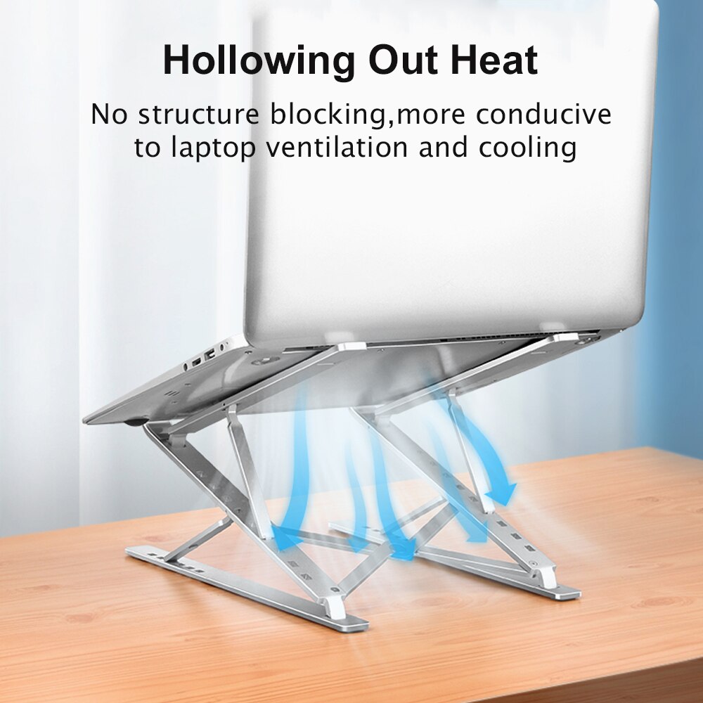 Soporte portátil para portátil Base ajustable soporte plegable para portátil soporte para Macbook Pro soporte de refrigeración de aluminio
