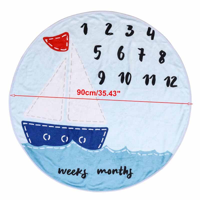 Baby Maandelijkse Record Groei Milestone Deken Dier Patroon Fotografie Props R2JF: 200-1
