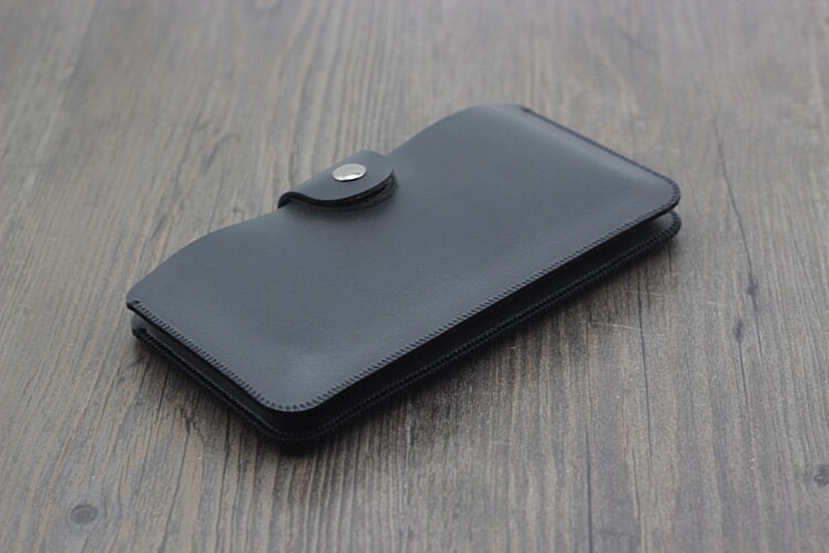 Horizontal simple Dual phone bag pouch case for 16-17cm phone 11promax xsmax mate30pro mate20pro mi10pro: black