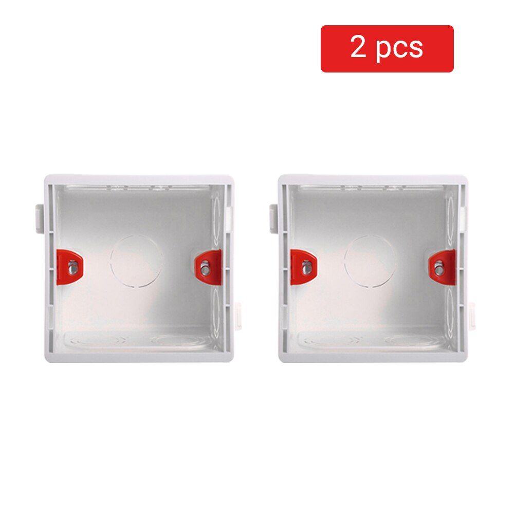 Mount Back Box Switch Socket Box 50mm Depth Wall Switch 86 Type Wall Socket Cassette Light Switch EU Standard Internal Mount: 702A-2PCS