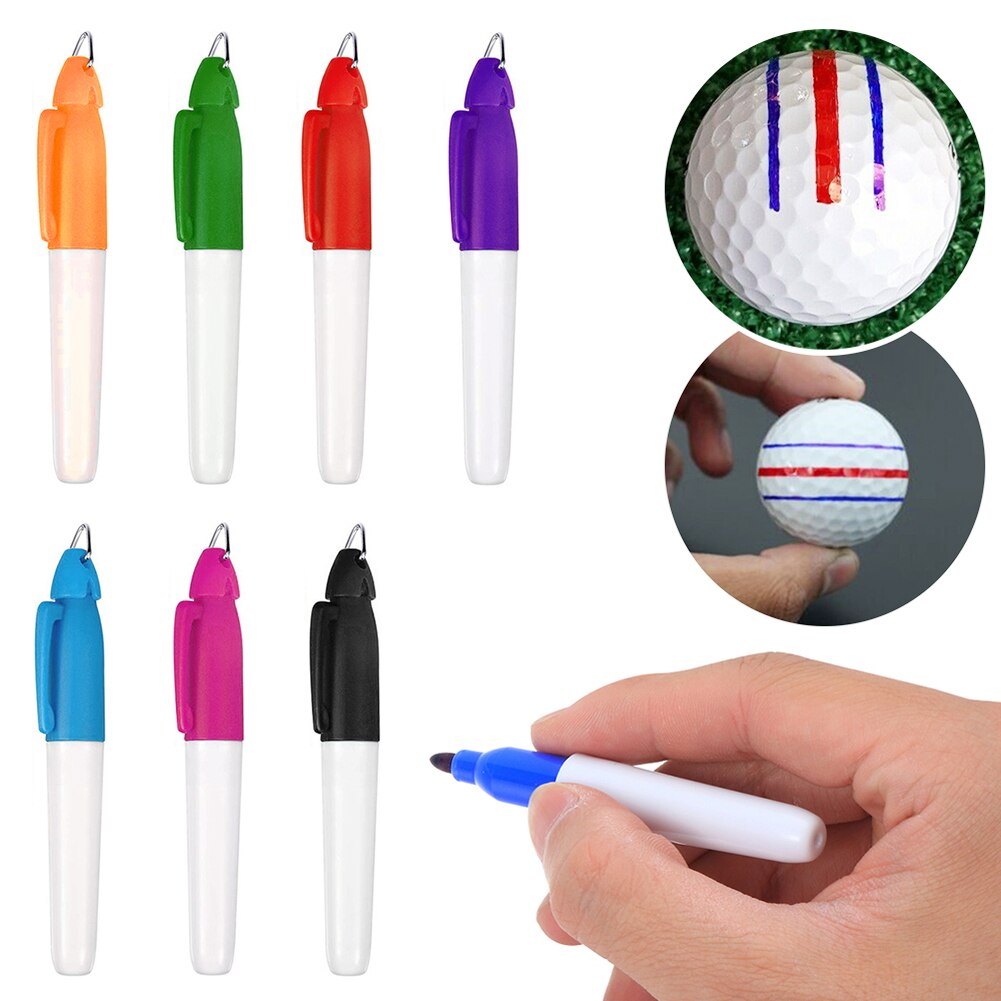 Professionele Golfbal Liner Markers Pen Met Hang Haak Tekening Alignment Marks