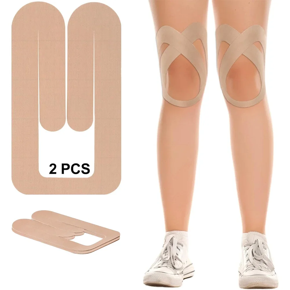 2 pièce/ensemble bande de kinésiologie, bande adhésive élastique de soutien musculaire pour sport athlétique, récupération de thérapie pour les genoux, la cheville, soulagement des douleurs articulaires