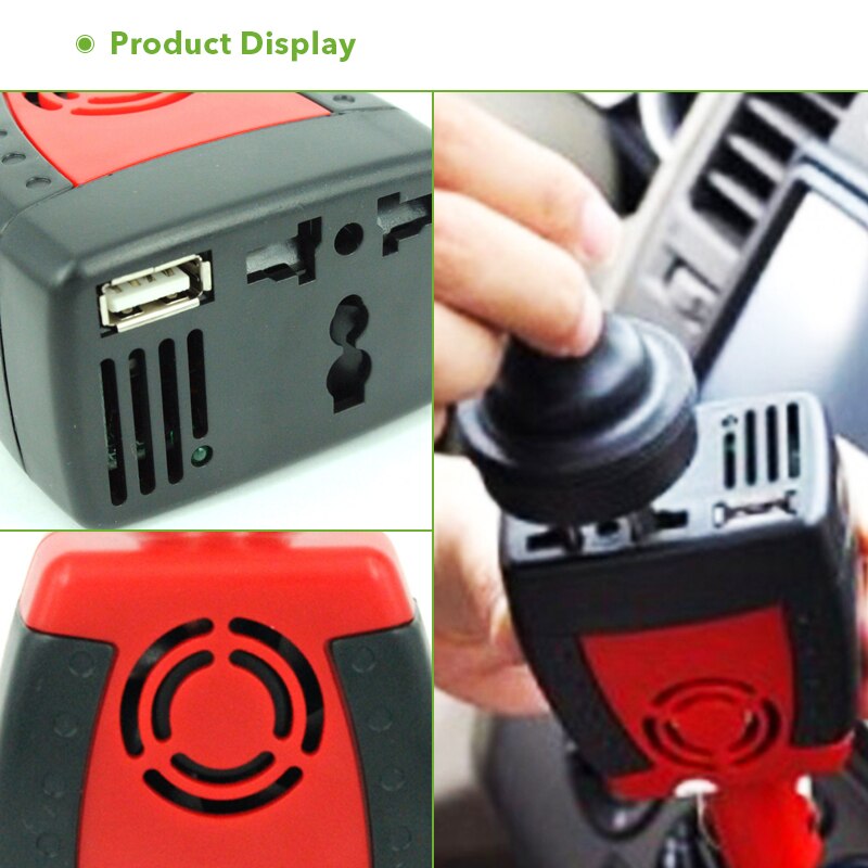 150W 2100mA Auto Omvormer Usb Voeding Dc 12 V-Ac 220 V Converter Transformator Laptop Mobiele Telefoon lader Universele Socket
