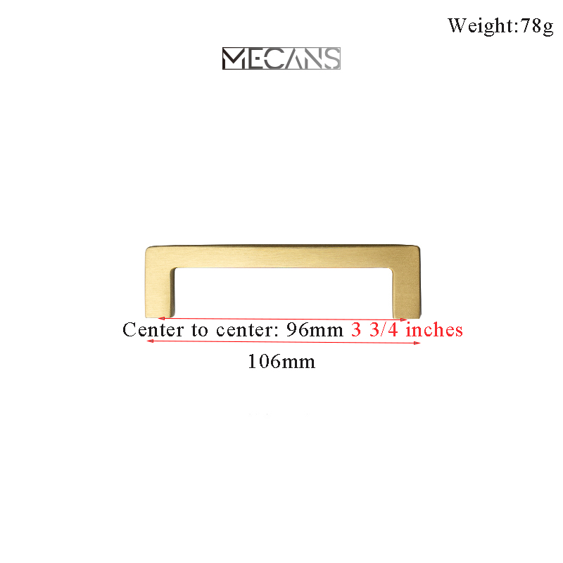MECANS moderner Goldknopf aus reinem Kupfer, Küchenschrankgriffe, Schranktürgriffe, Schubladenknöpfe, Durcheinander, Möbelgriff-Hardware-: verrotten