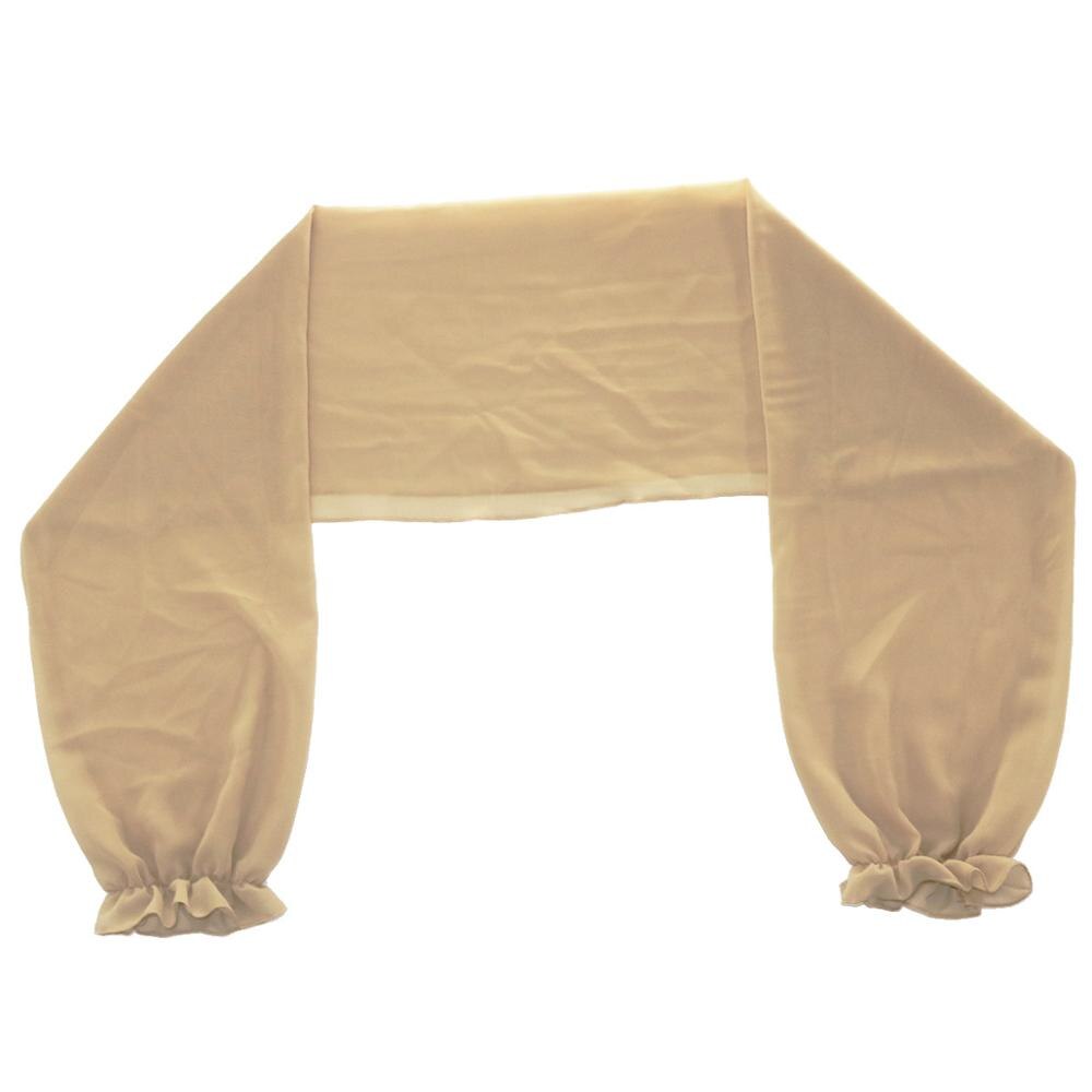 Kvinnor chiffong körning uv skydd arm ärm ryggdrag täcka sjal wrap topp halsduk cape sommar strand sport manschett axel: Kamel