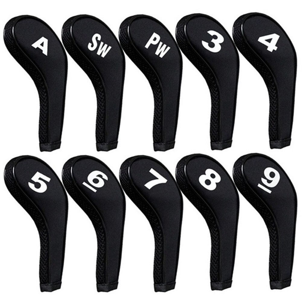 Mounchain 12 Stks/set Exquisite Pu Golf Club Iron Head Covers Protector Golf Head Cover Sets Iron Club Head Cover Accessoires