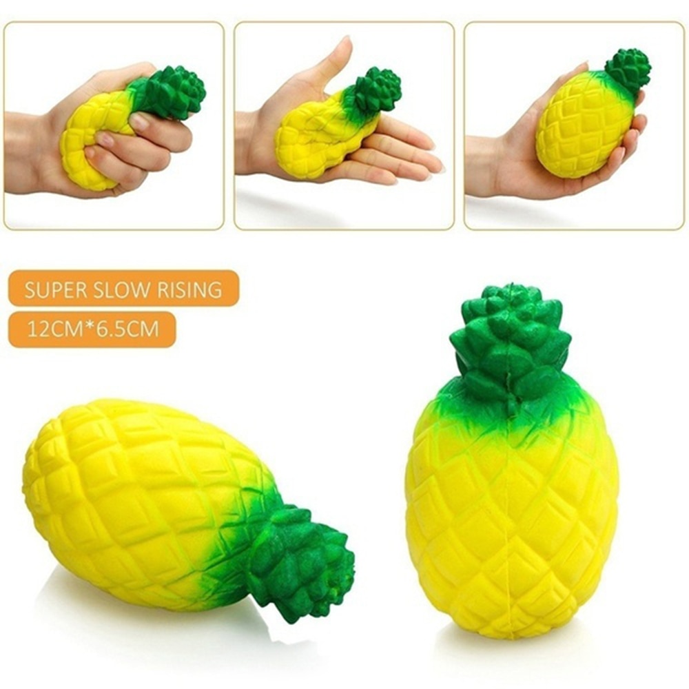 Squeeze ananas squishy langsomt stigende dekompressionslegetøj påske telefonrem squishy langsomt stigende squeeze legetøj