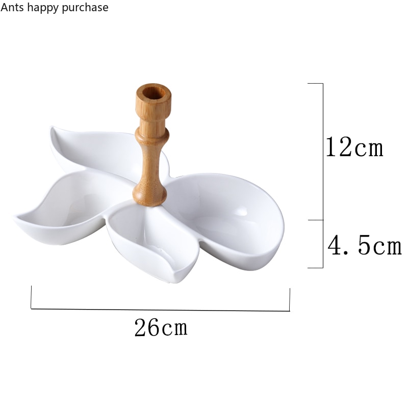 Keramische witte fruitschaal japanse stijl snackbord hotel restaurant café thuis fruit gedroogd fruit dessertschaal