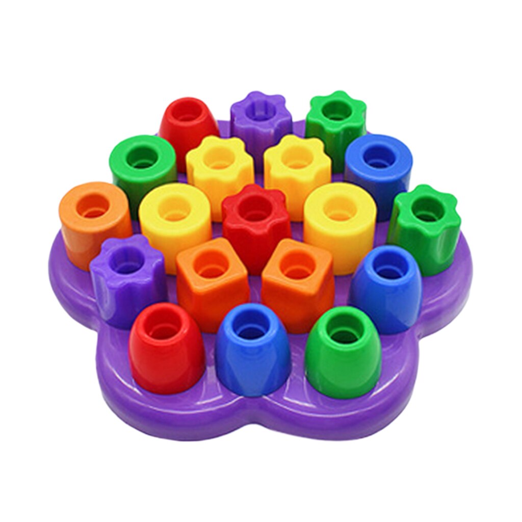 20 Pcs Stapelen Blokken Geometrisch Vormige Kids Educatieve Puzzel Speelgoed