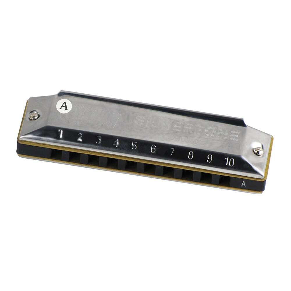 C Key 10 Holes Blues Harmonica Mouthorgan Copper Harmonicas with Storage Box for Beginners
