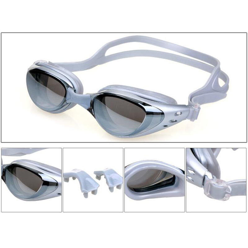 Placage myopie lunettes de natation étanche Anti-buée UV bouclier lunettes piscine Sports nautiques lunettes pour hommes femmes
