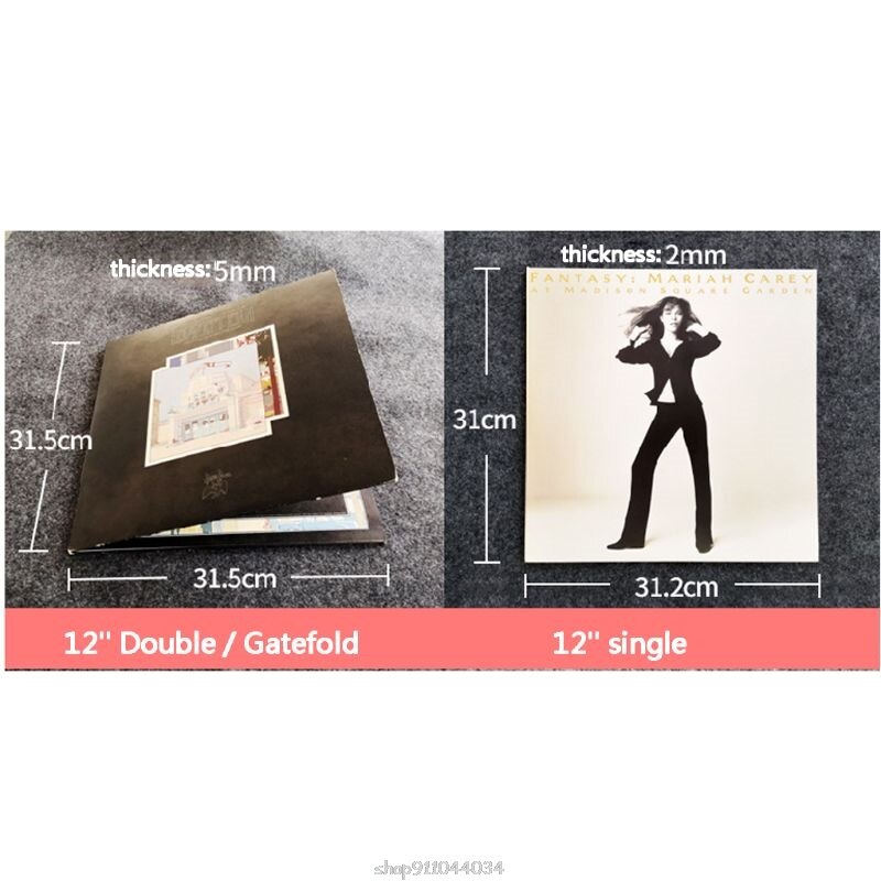10Pcs/Bag PVC Double-sided Record Protective Sleeves Flat Open Top Bag Cover for 12'' Double LP 2LP Vinyl Records D03