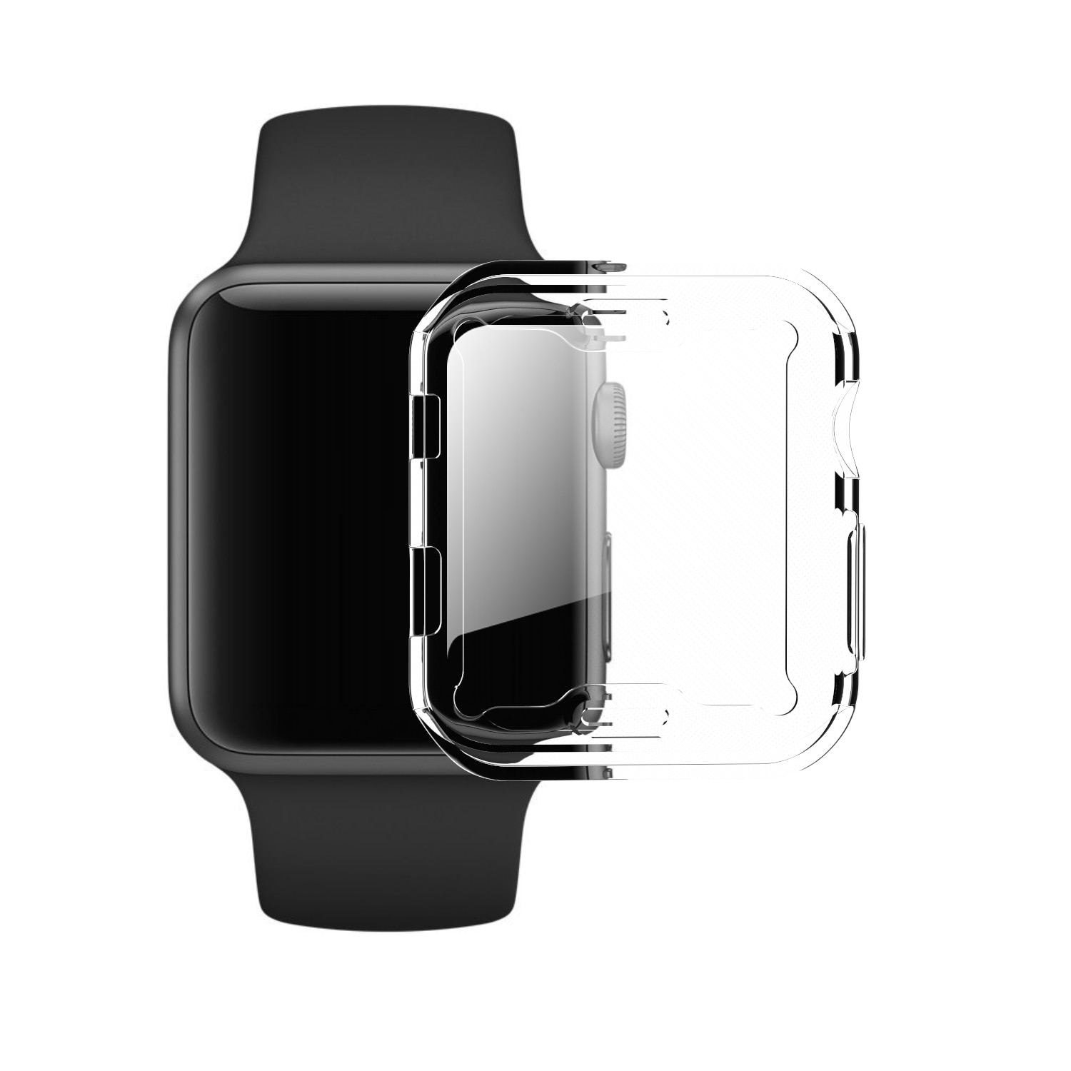 Plastic for apple watch cases 44mm 38mm 42mm 40mm for apple watch protector 44mm for iwatch csae for apple watch 5 44mm