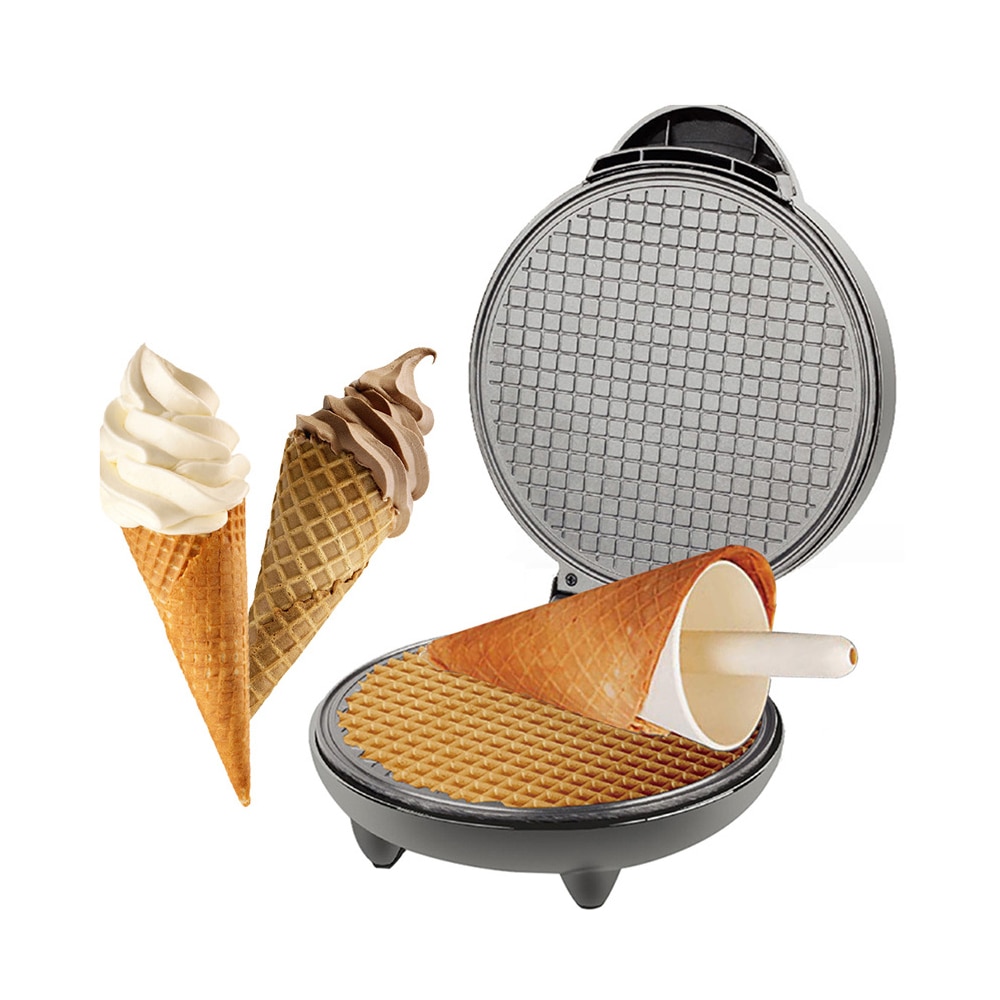 Double Sided Pancake Maker 8.3in Multifunctional Crisp Omelet Pan Ice Cream Cone Machine Nonstick 220V