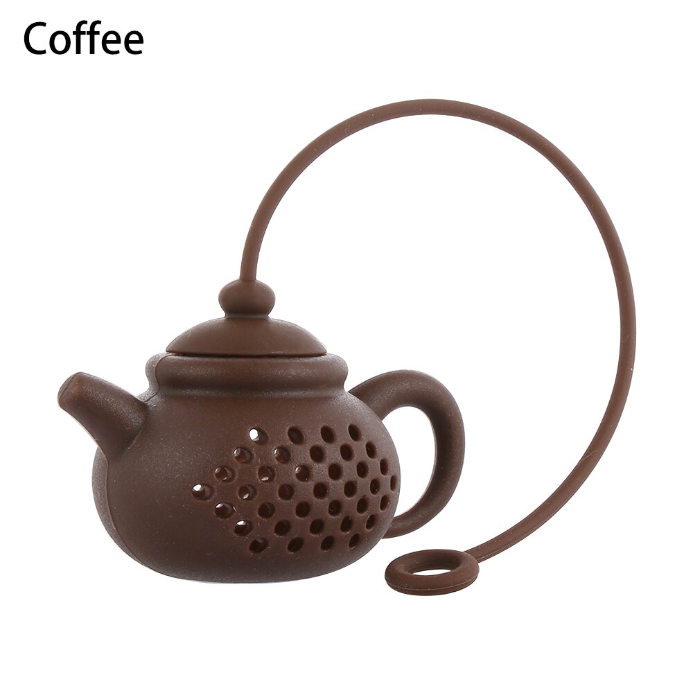 1pc duurzame siliconen thee-infusers in theepotvorm, theefilters, zeefjes, diffusers, theeaccessoires, keuken- en eetgerei.: Koffie