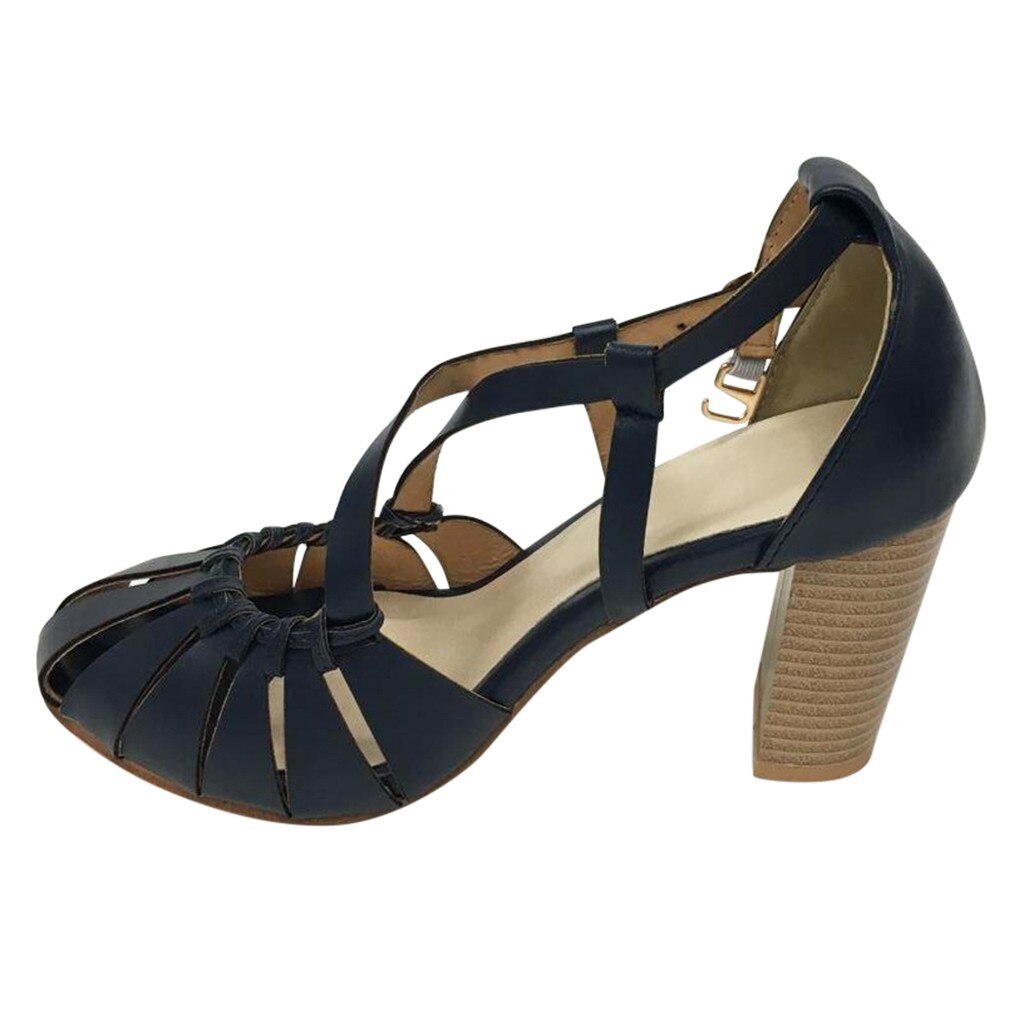 Roma Style Italy Hollow Toe Sexy High Heel Sandals Women Strpy Brown Shoes Summer Leisure Lady Princess Single Shoes