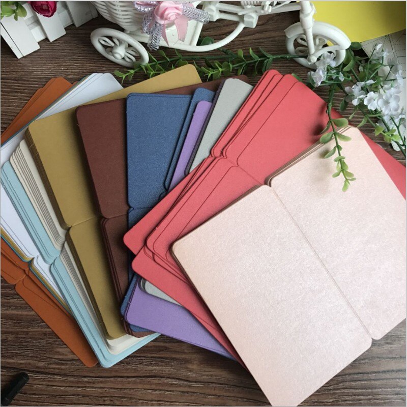 10 Teile/los Farbe verrotten gelb sieben-farbe postkarte Gruß Karte faltbare Kleine Schule Büro Liefert