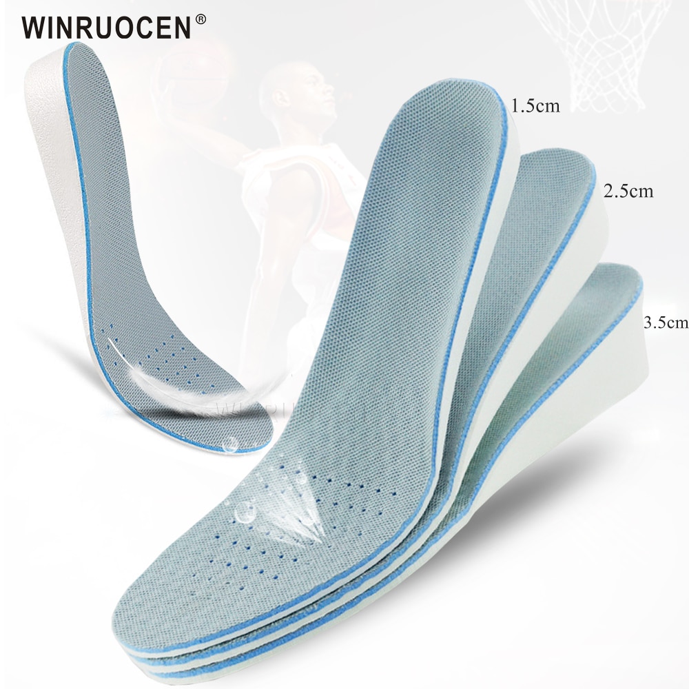 WINRUOCEN Height Increase Insole EVA Insoles Men Women Silicone Soles Gel Orthopedic Heel Lift Increase Shoes accessories