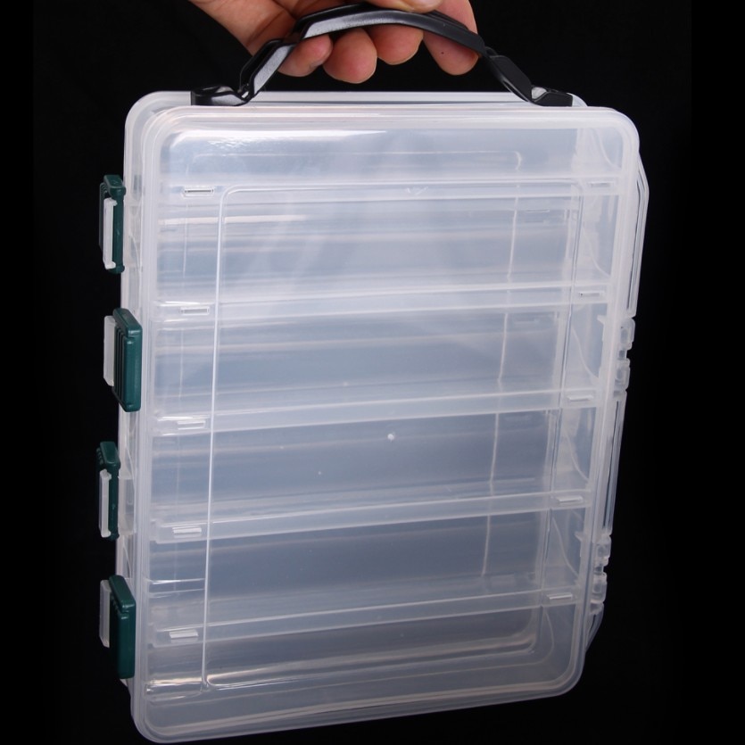 Fishing Lure Box Double Sided Tackle Box Fishing Lure Egi Squid Jig Pesca Accessories Box Minnows Bait Fishing Tackle Container