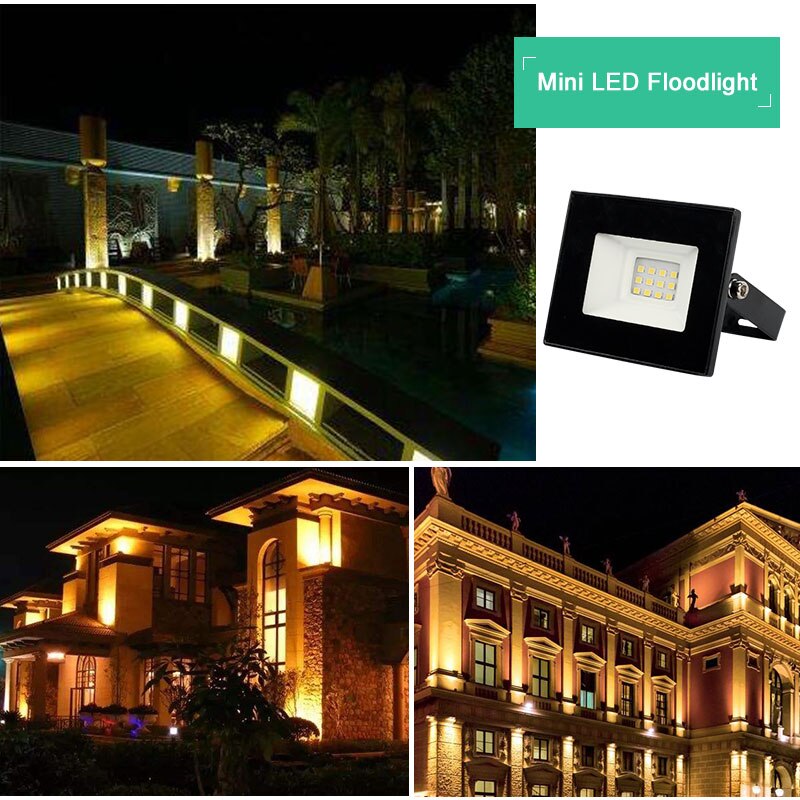 10W Mini LED Flood Light 220V 240V IP65 Waterproof LED Floodlight Outdoor Reflector Spotlight Cold White Warm White LED Lighting